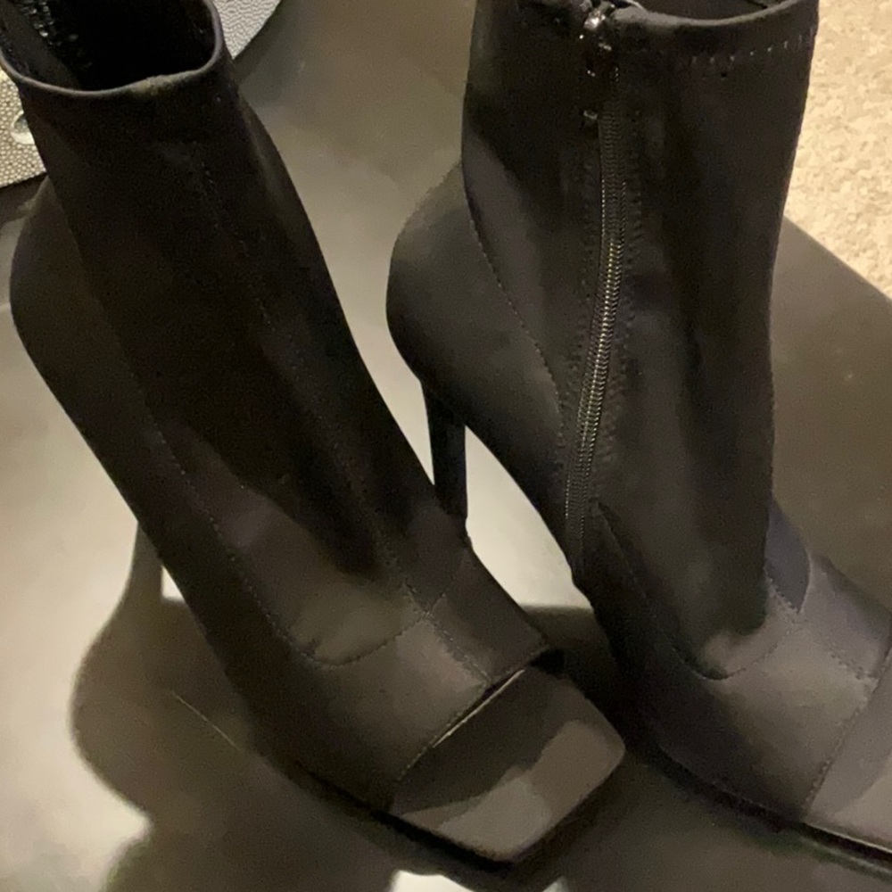 Open toe booties